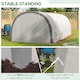 image 6 of Outsunny Walk-in Tunnel Greenhouse, Upgraded Structure, Mesh Door & Windows