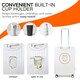 image 2 of 4 Piece Suitcase Set: Vanity, Carry-On, Medium & Large with Cupholder | White | Off White