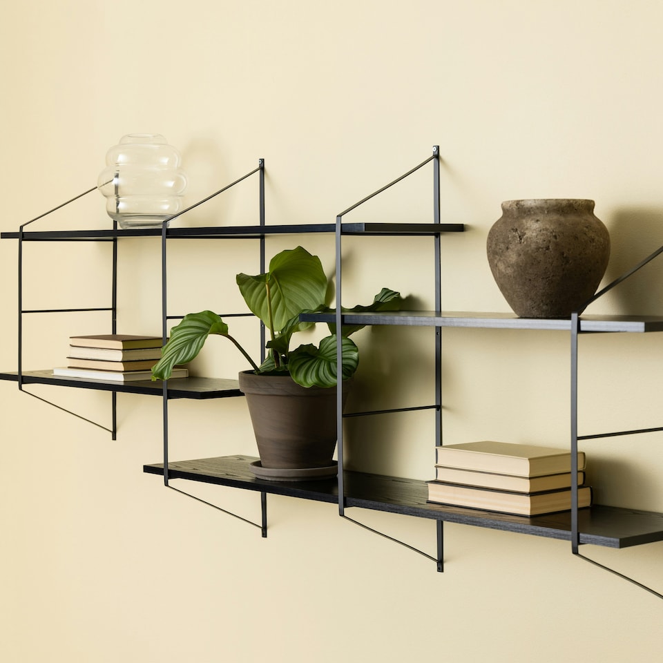 image 1 of Belfast Wall Unit with 4 shelves in Black