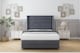 image 2 of Sloomy Sterling Steel Plush Divan Bed Base No Drawers With 54 Inch Wingback Headboard & 12 Inch Matching Footboard | Grey | Steel | Small Single | 1
