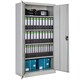 image 3 of Filing Cabinet Set of 2 - 5 height-adjustable shelves, lockable doors Grey