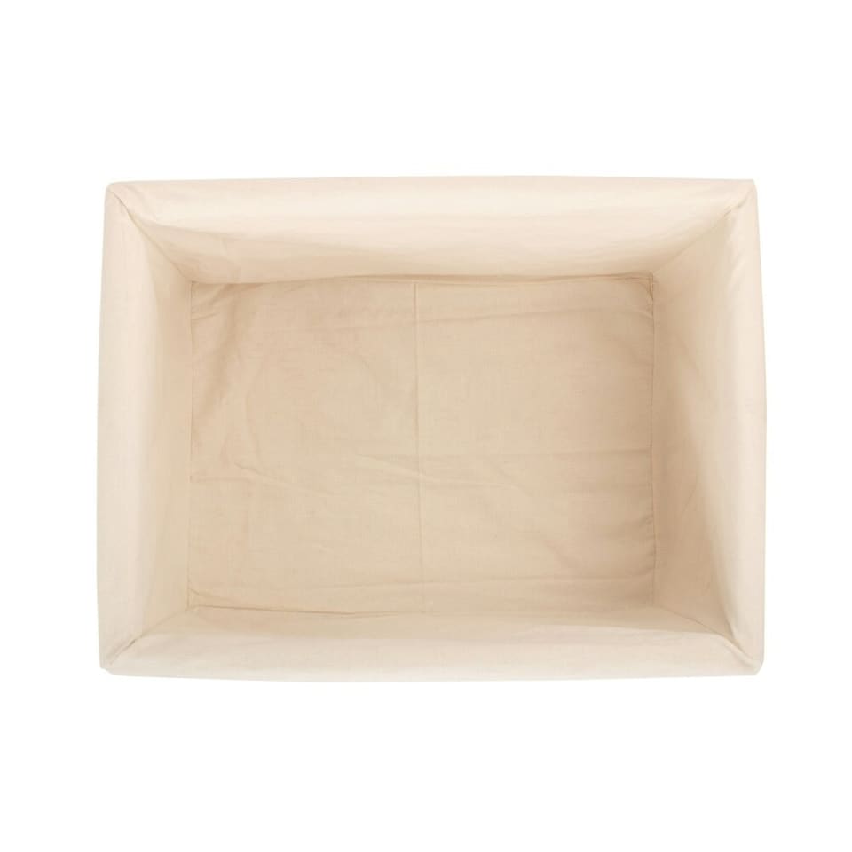 image 1 of Wicker Large White Lined Storage Basket | White | White