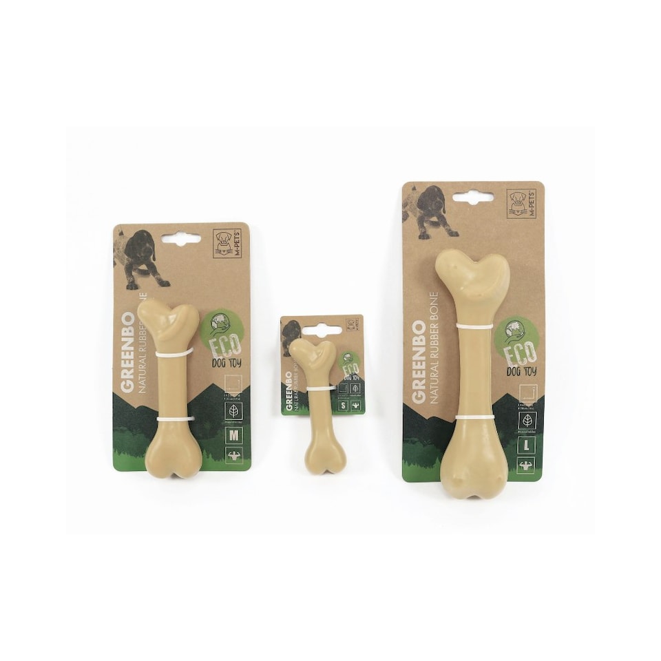 image 1 of M-PETS GREENBO Natural Rubber Bones - Small