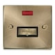 image 2 of SE HOME Antique Brass 13A Fused Ingot Connection Unit With Neon Brown | Antique Brass