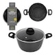 image 1 of Blackmoor 66130 Classic 24cm Stock Pot with Tempered Glass Lid