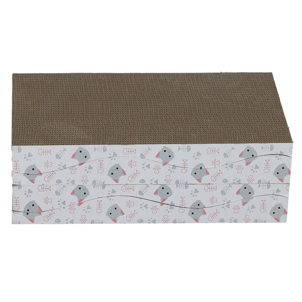 image 1 of Skylos 4PCS Cardboard Scratcher Scratching Lounge Pad Cat Scratching Board