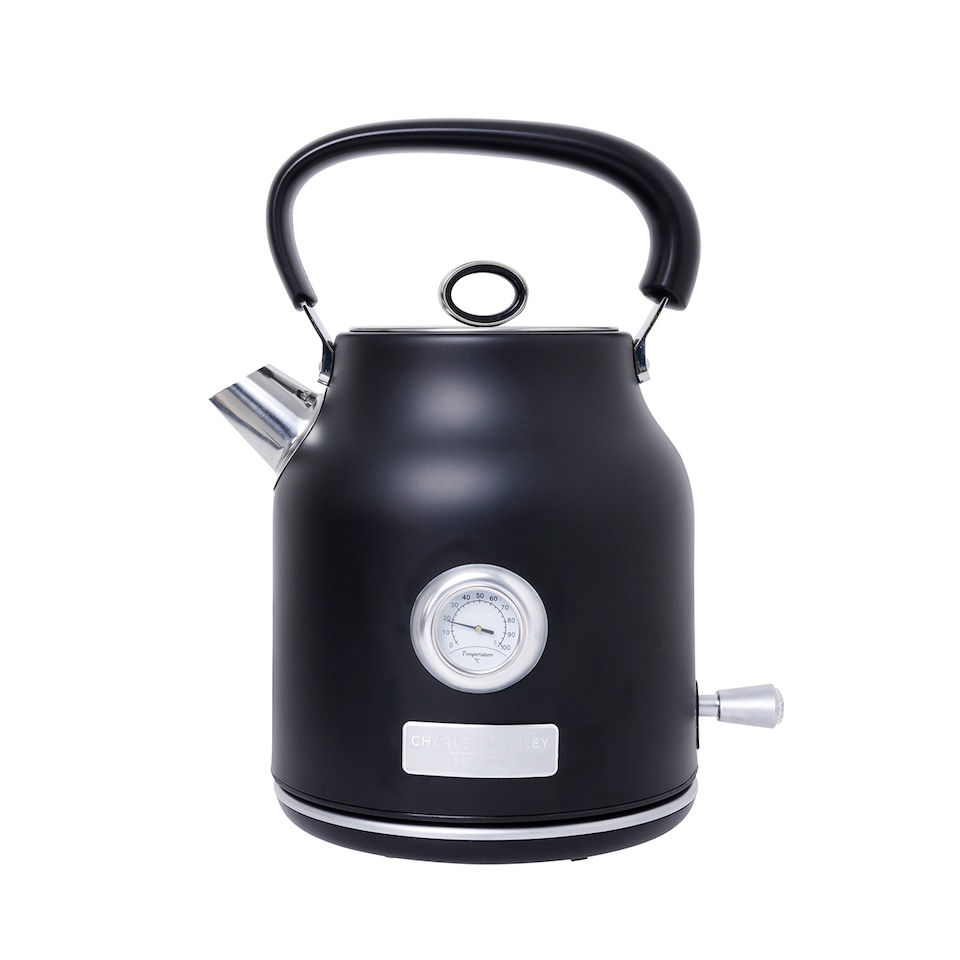 image 1 of Charles Bentley 1.7L Kettle & 4 Slice Toaster Set in Matt Black and Silver