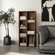 image 6 of HOMCOM Bookcase Modern Bookshelf Cabinet for Home Office Walnut