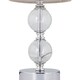 image 4 of First Choice Lighting Set of 2 Chrome Two Ball Table Lamps with Natural Linen Shades Chrome | Brown