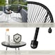 image 5 of Garden Table and Chairs Santana - retro Acapulco design, weather-resistant, and safety glass tabletop | Black | black | 1
