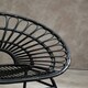 image 3 of Interiors by Premier Natural Rattan Black Round Petal Chair with Black Metal Legs, Rattan Dining Chair, Rattan Lounge Chair Black