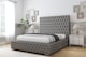 image 2 of Sloomy Ambassador Pewter Dumfries Bed Frame With Mattress With 50"  Upholstered Headboard 4'6 Double