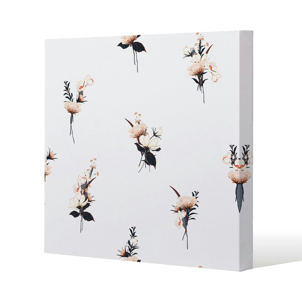 image 1 of Flower Bunches (Canvas Print) | Cream