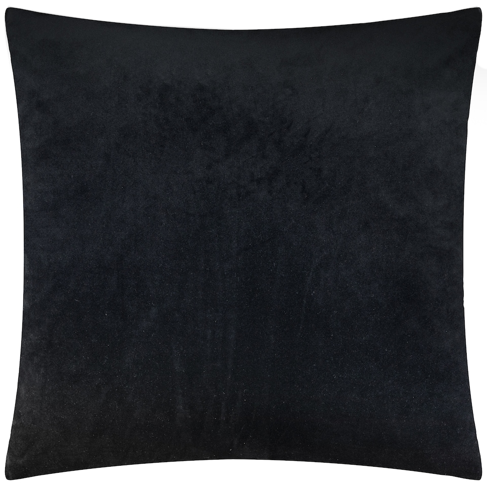 image 1 of Paoletti Evoke Cut Velvet Cushion | Black | Black | 55 x 55cm | 1