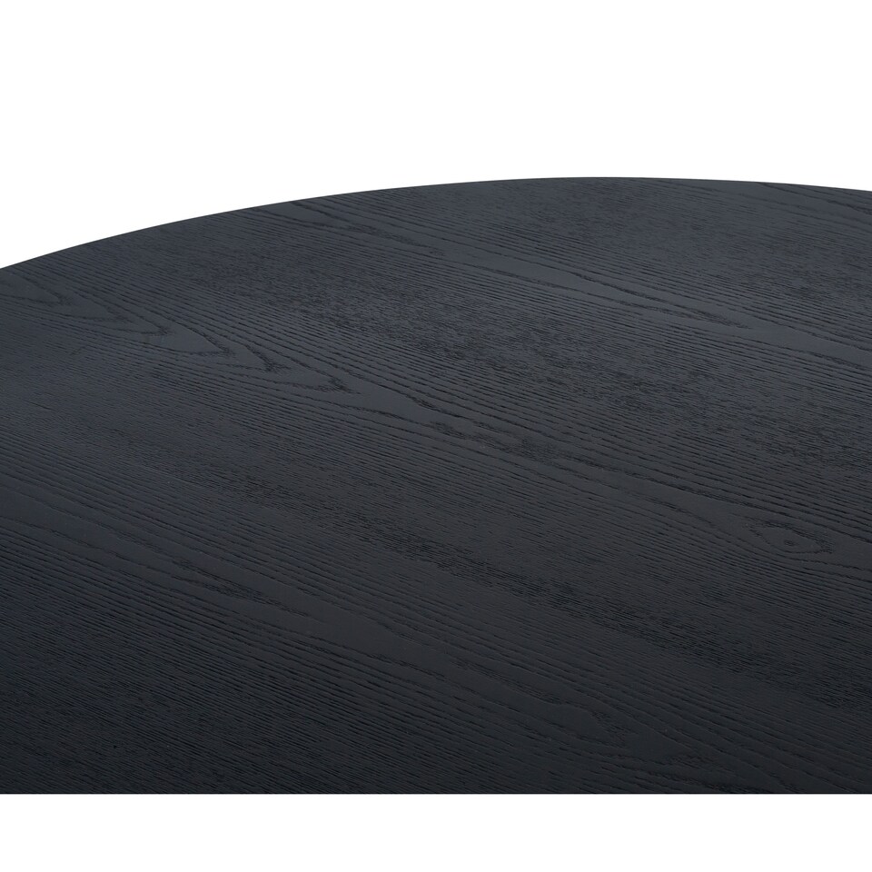 image 1 of Louis Fluted Round Dining Table - Black