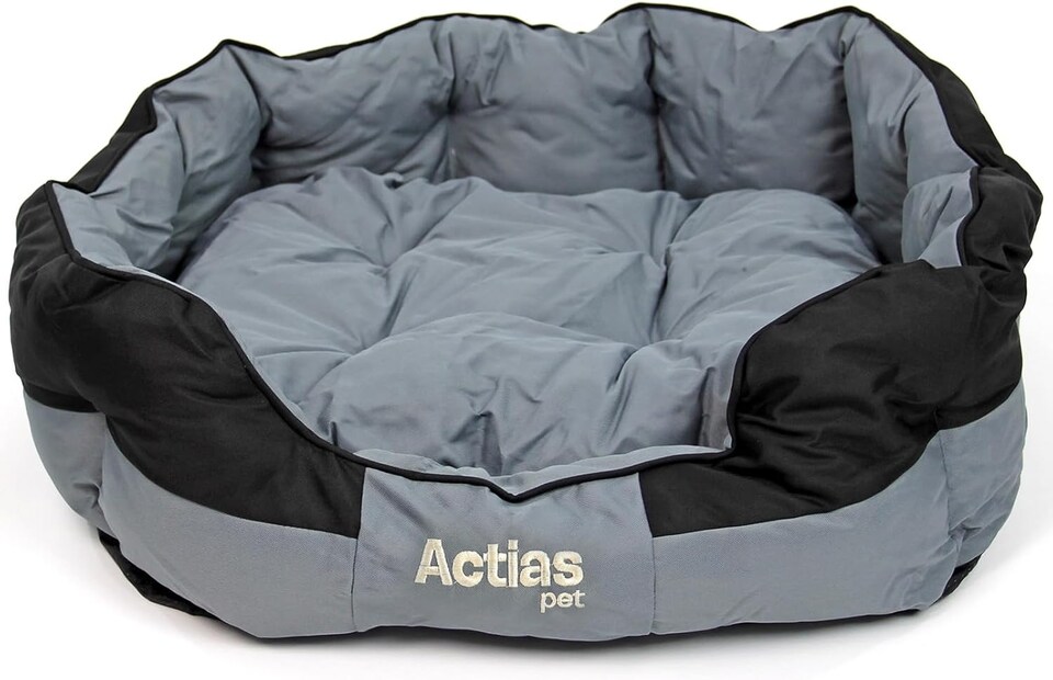 image 1 of Actiaspet Waterproof Pet Bed Reversible Cushion  Multiple Sizes (Grey/Black, Large)