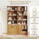 image 6 of COSTWAY 178 CM Bookcase 6-tier Modern Style Storage Natural Yellow