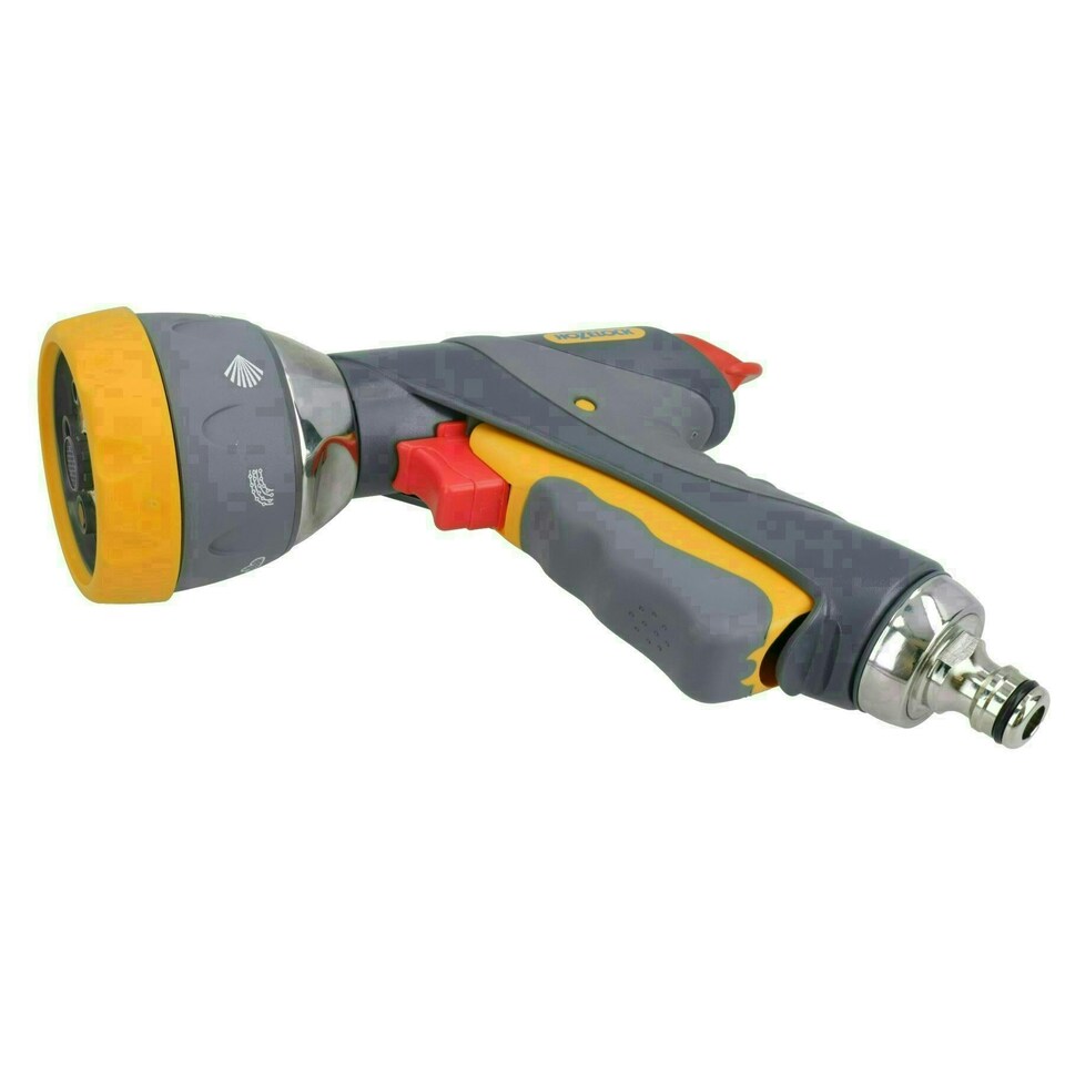 image 1 of Hozelock Multi Spray Gun Pro Water Hose Pipe 7 Function Metal & Aquastop