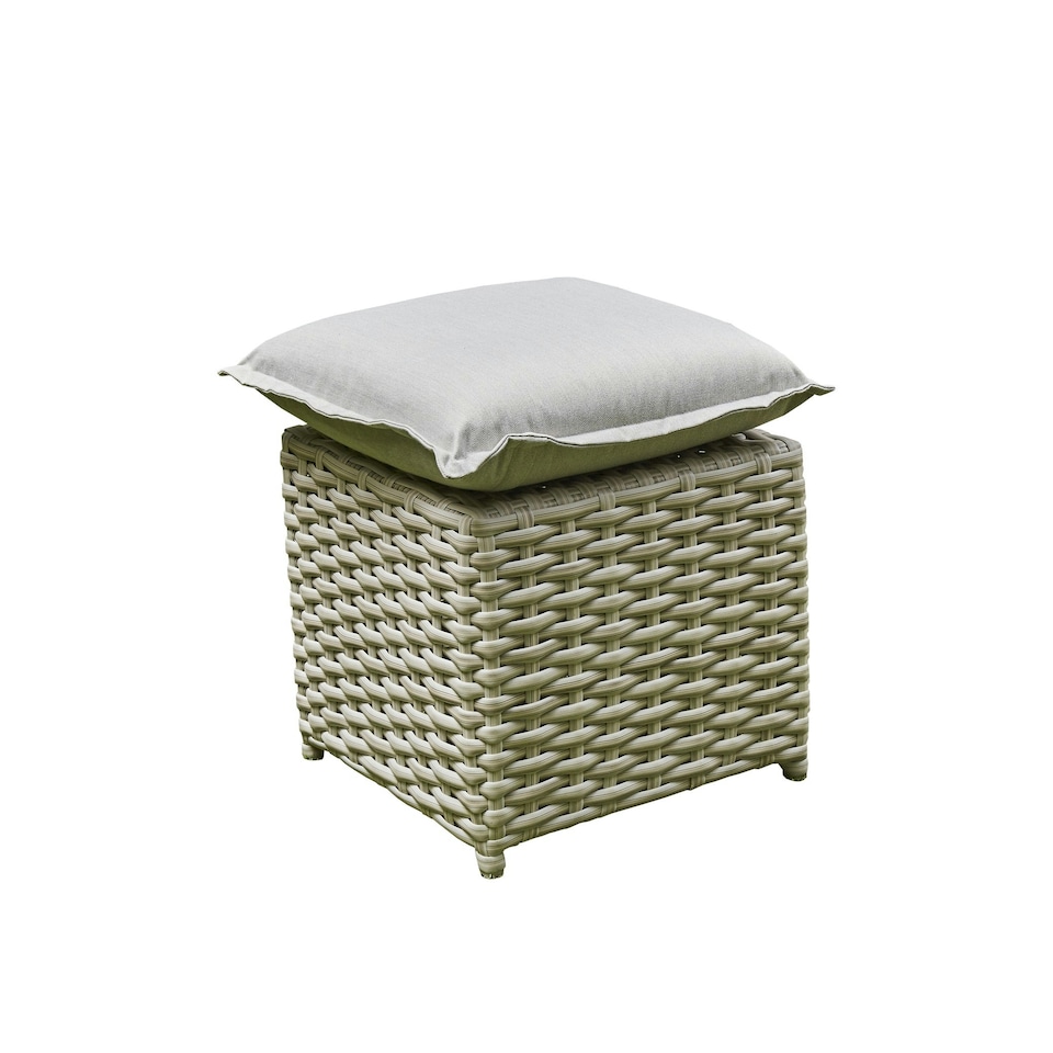 image 1 of DS Living Malibu Grey Rattan Garden Furniture 6 Seater + Fire Pit