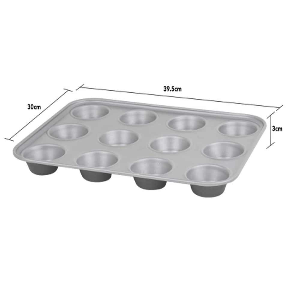 image 1 of 1 x 12 Cup Non-Stick Muffin Tray Dishwasher & Oven Safe N/A