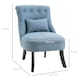 image 3 of HOMCOM Fabric Single Sofa Upholstered with Pillow Wood Leg Blue