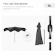 image 8 of Outsunny Garden Parasol Umbrella with LED Lights and Tilt, Table Umbrella