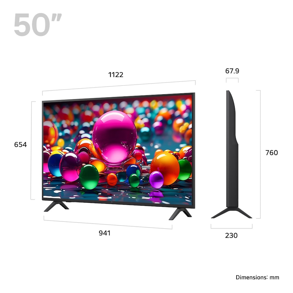 image 1 of LG 50UA75006LA.AEK TV 127 cm (50 Inches) 4K Ultra HD Smart TV Wi-Fi Black