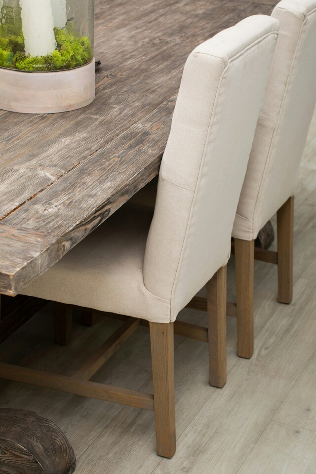 image 1 of Orsina Elegant Upholstered Beige Linen Dining Chair, Comfortable Modern Dining Chair, Durable Small Modern Chair