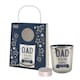 image 1 of Dad Glass Sentiment Tealight Candle Holder with Bag