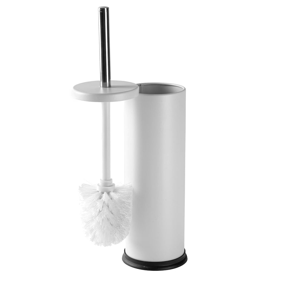 image 1 of Harbour Housewares Round Toilet Brush - Matt White White