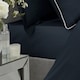 image 3 of Serene Plain Dyed Fitted Bed Sheet Navy