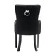 image 5 of Set of 6 Velvet Dining Chairs with Armrest, Ergonomic Scoop Knockerback & Button Tufted Wood Legs Black