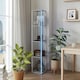 image 8 of HOMCOM RGB LED Floor Lamp with Shelves and Remote Control for Bedroom, Grey Grey