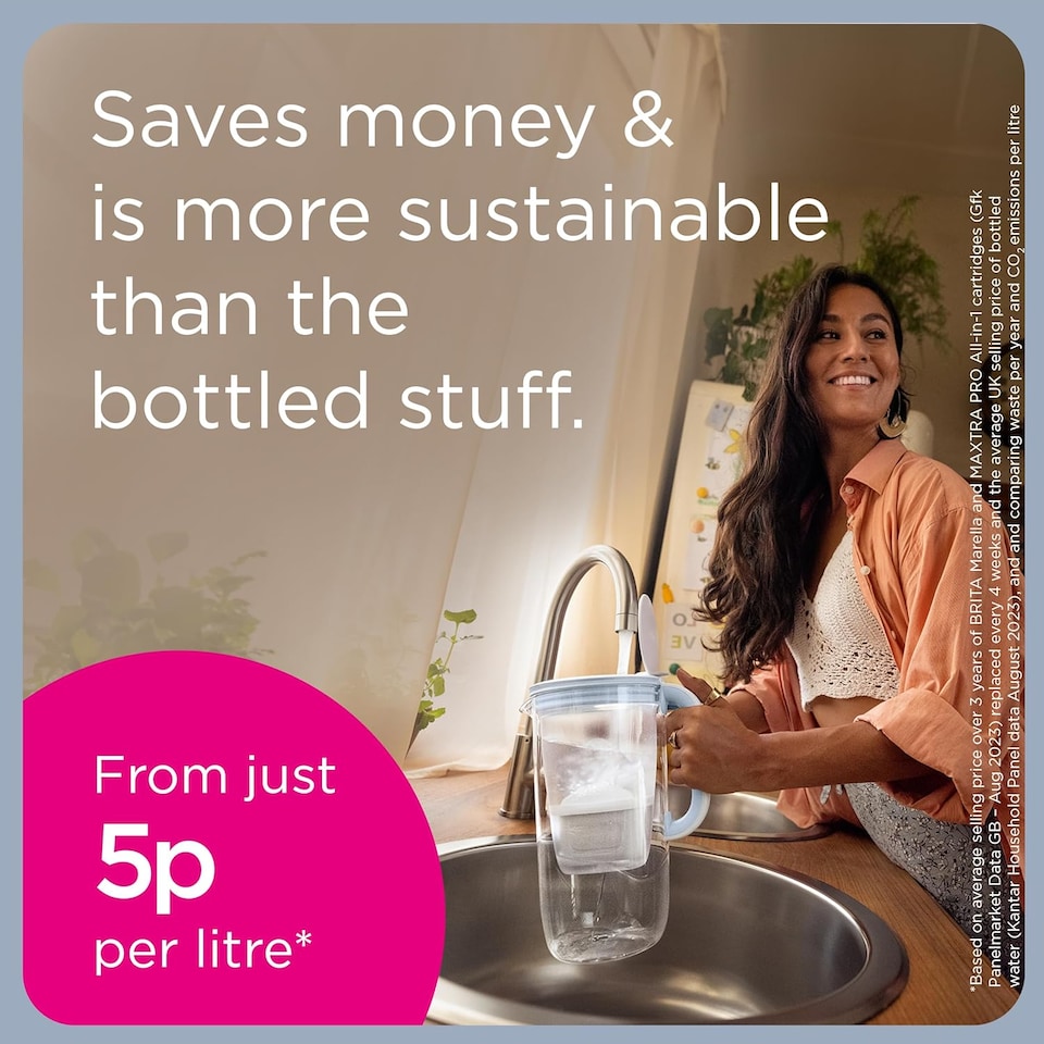 image 1 of BRITA Marella Water Filter Jug White (2.4L) Half Year Pack incl. 6x MAXTRA PRO Pure Performance Cartridge