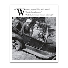 Emotional Rescue Funny Birthday Card for Him, Humorous Birthday Card for a Man, Black & White, AC3758