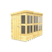 12 x 6 Feet Pent Potting Shed - Wood - L178 x W358 x H201 cm | Brown