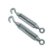 Galvanised Forged Straining Screw Hook Eye M8 X2 (Caravan Turnbuckle Open Body)