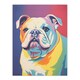 image 3 of British Bulldog Dog Pastel Tones Screen Home Decor Black Framed Wall Art Print A4