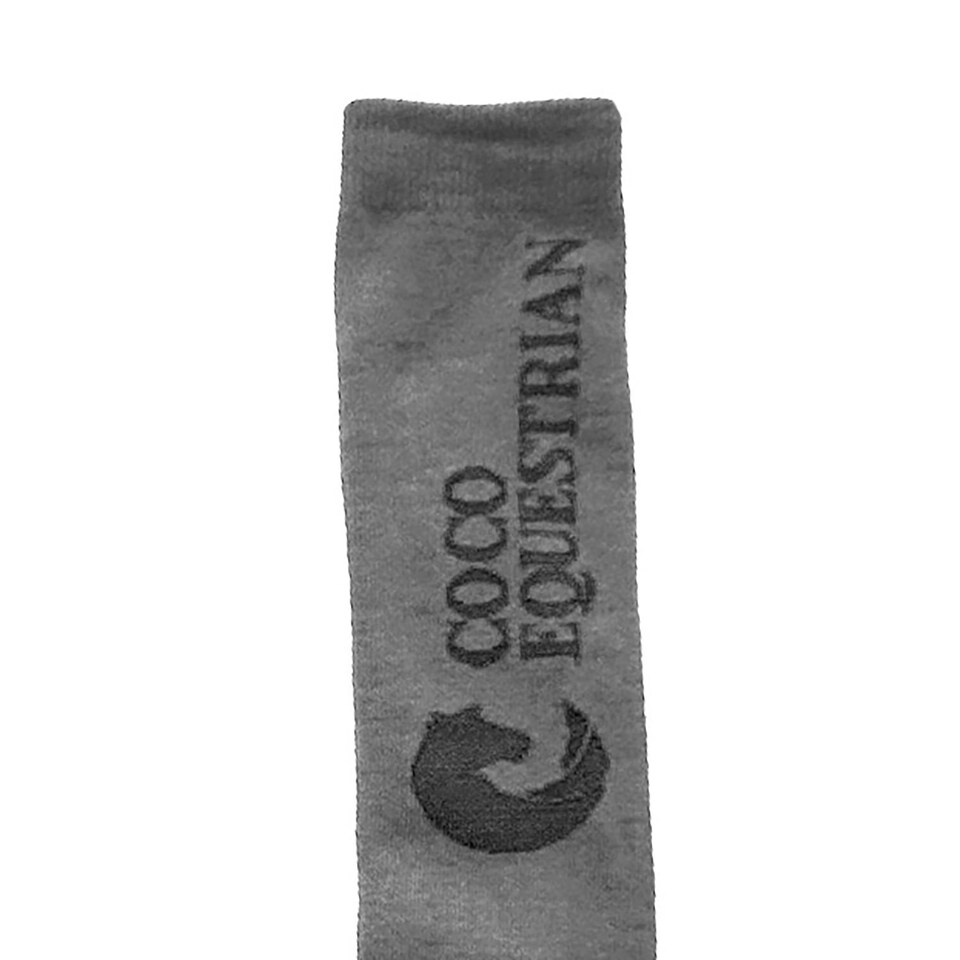 image 1 of Coco Equestrian Light Grey Unisex Adult Breathable Knee High Long Boot Horse Riding Socks - 1 Pair Grey