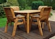 image 1 of Four Seater Rectangular Table Set with Cushions - W220 x D190 x H98 - Fully Assembled - Grey