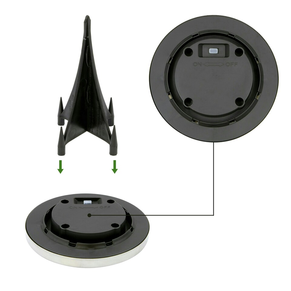image 1 of GardenKraft Stainless Steel Solar Ground Lights