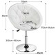image 3 of Yaheetech Height Adjustable Modern Round Back Chair | White