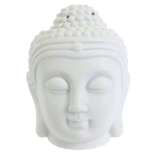 Something Different White Buddha Head Oil Burner - White - One Size