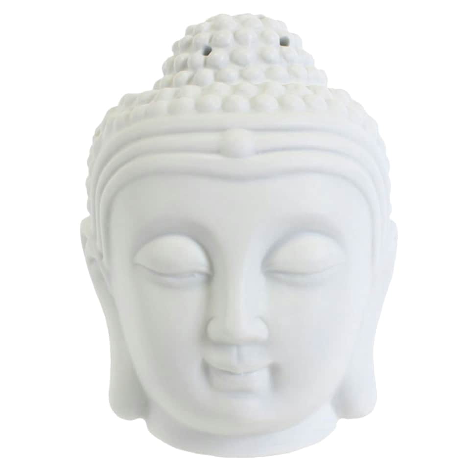 image 1 of Something Different White Buddha Head Oil Burner - White - One Size