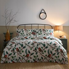 Dalby Robins Holly Soft Easy Care Bed Linen Bedding Duvet Cover Quilt Set With Pillow Case | Blue | Single