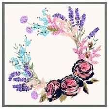 Beautiful reath (Picture Frame) Grey | L