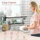 image 4 of HOMCOM Over The Sink Dish Drainer Rack, 2-Tier Dish Rack for Kitchen, Black
