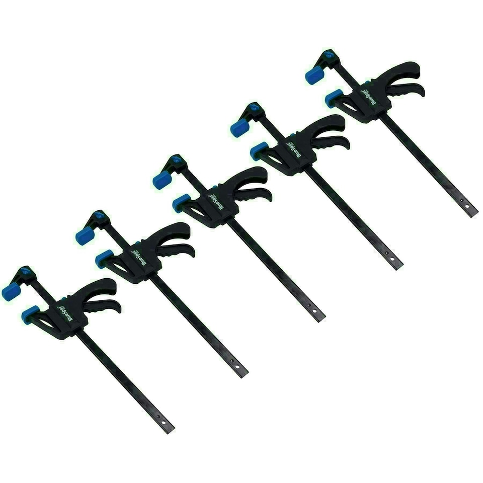image 1 of 12" Quick Release Ratchet Rapid Bar Speed Clamp Holder Grip Spreader Fastener 5pk
