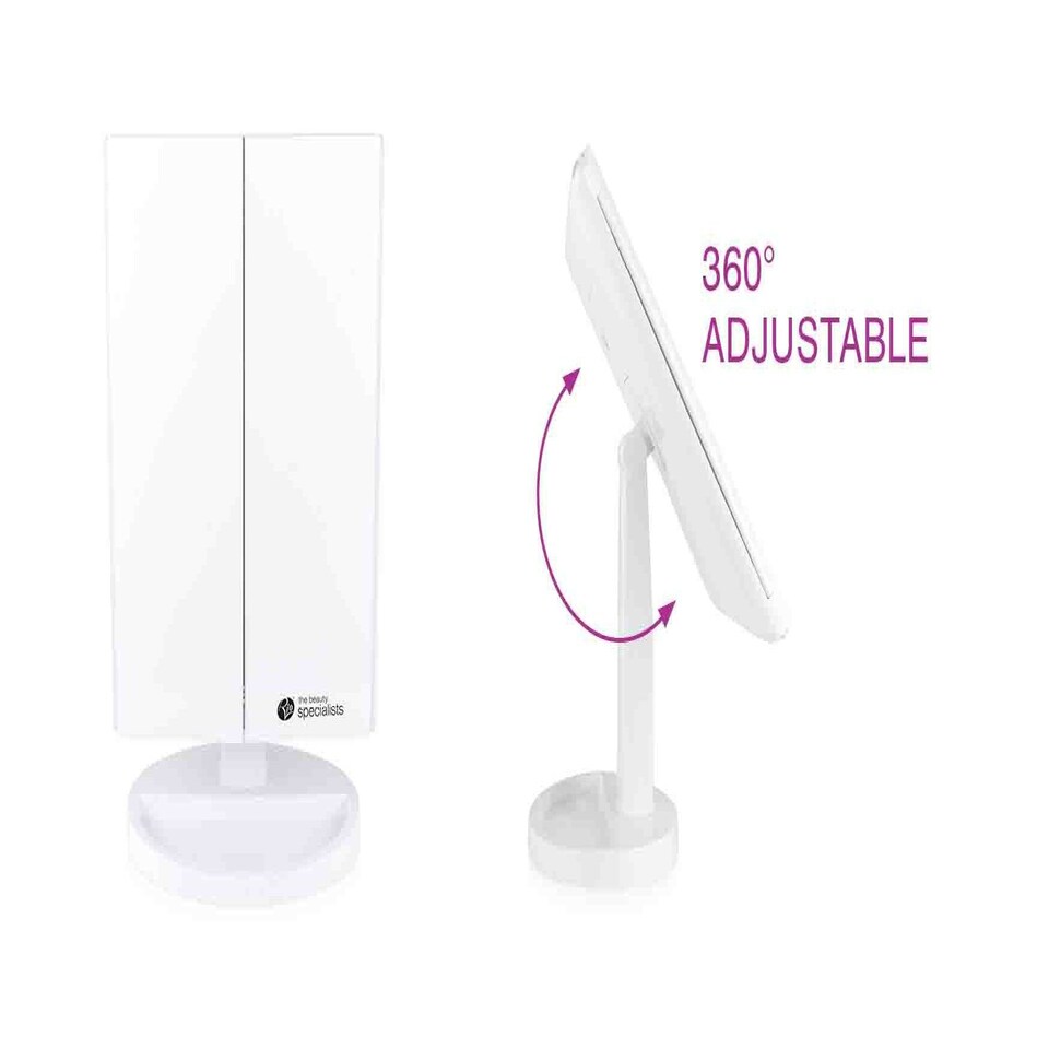 image 1 of Full Size LED Makeup Mirror 1x 3x 5x & 10x Magnification