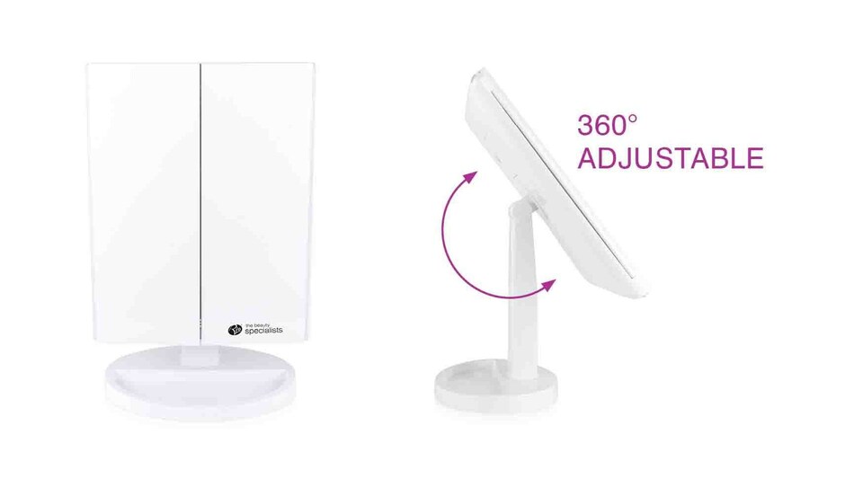 image 1 of Full Size LED Makeup Mirror 1x 3x 5x & 10x Magnification